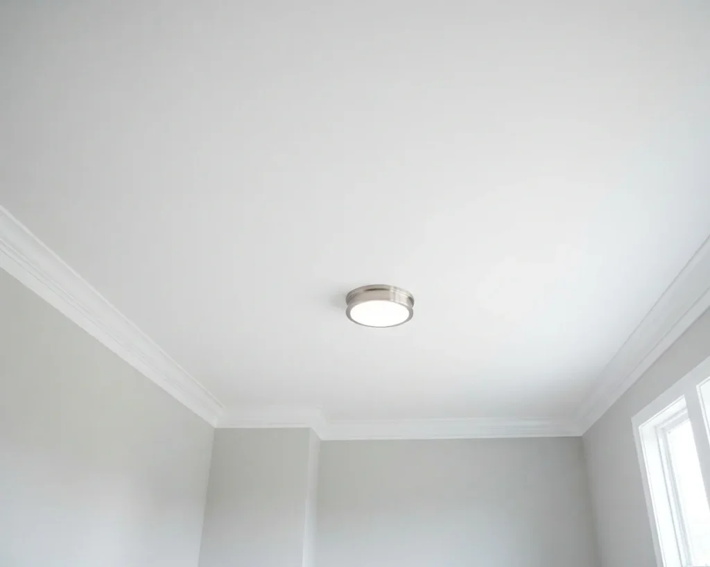 Smooth freshly painted white ceiling by Paint It Fresh